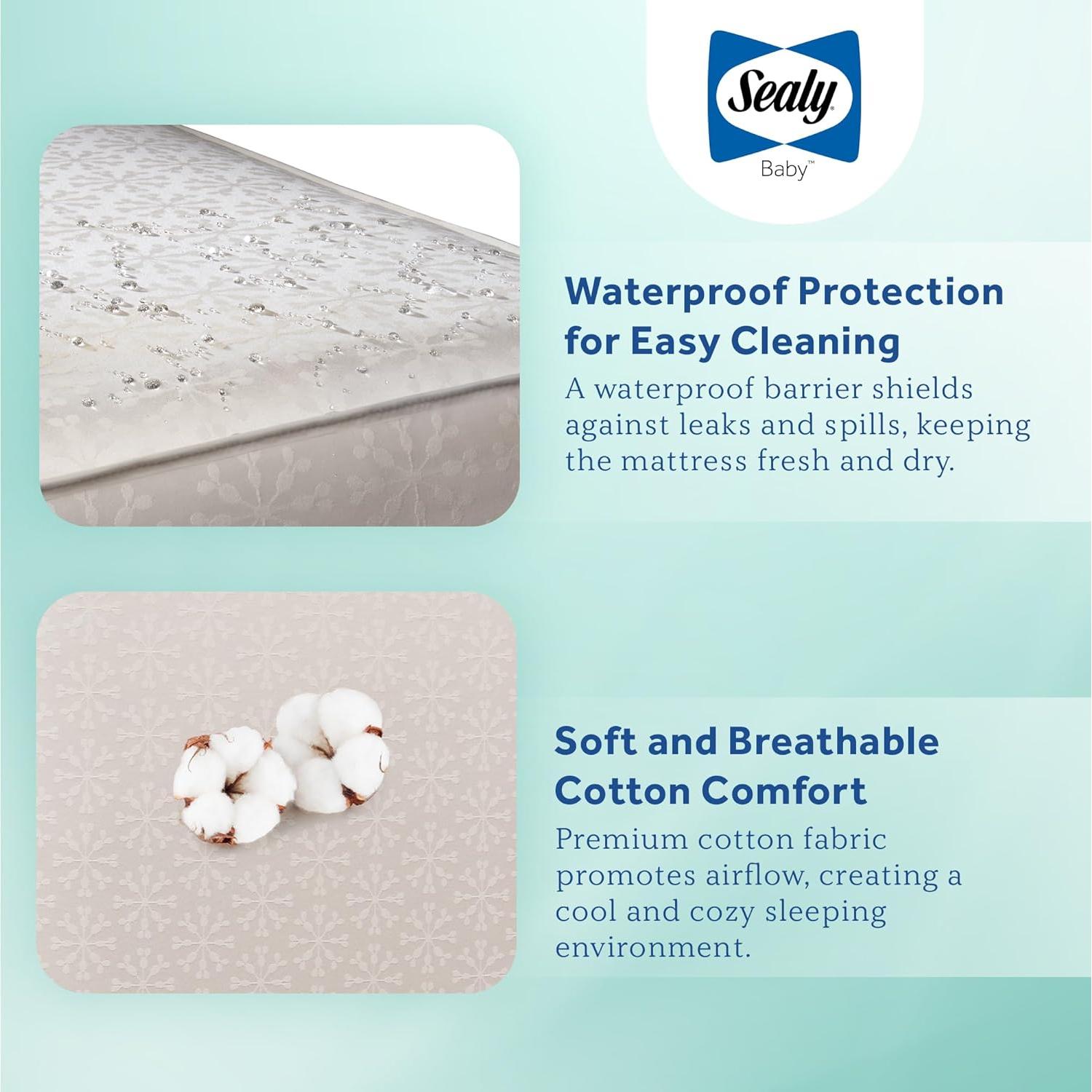 Colchón para Cuna Sealy Baby Flex Cool 2 Etapas 132x71 cm