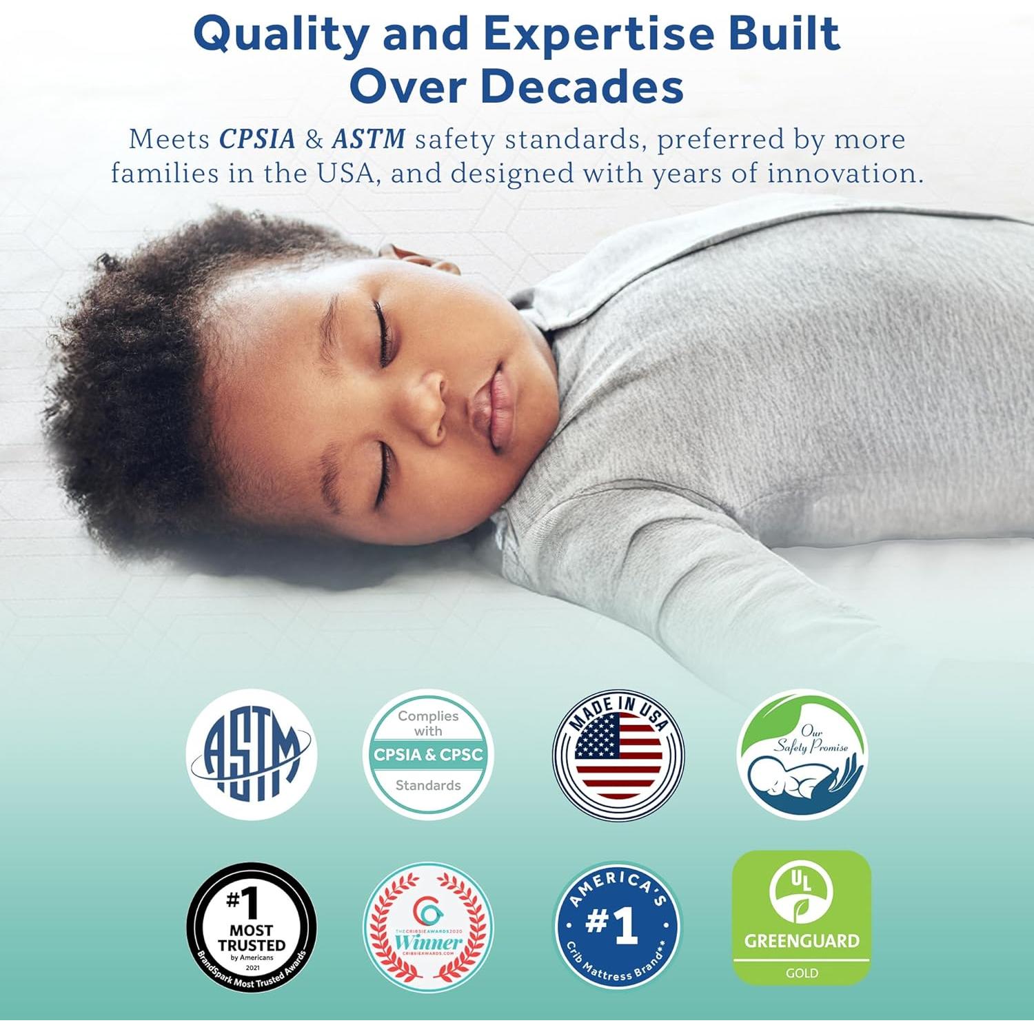 Colchón para Cuna Sealy Baby Flex Cool 2 Etapas 132x71 cm