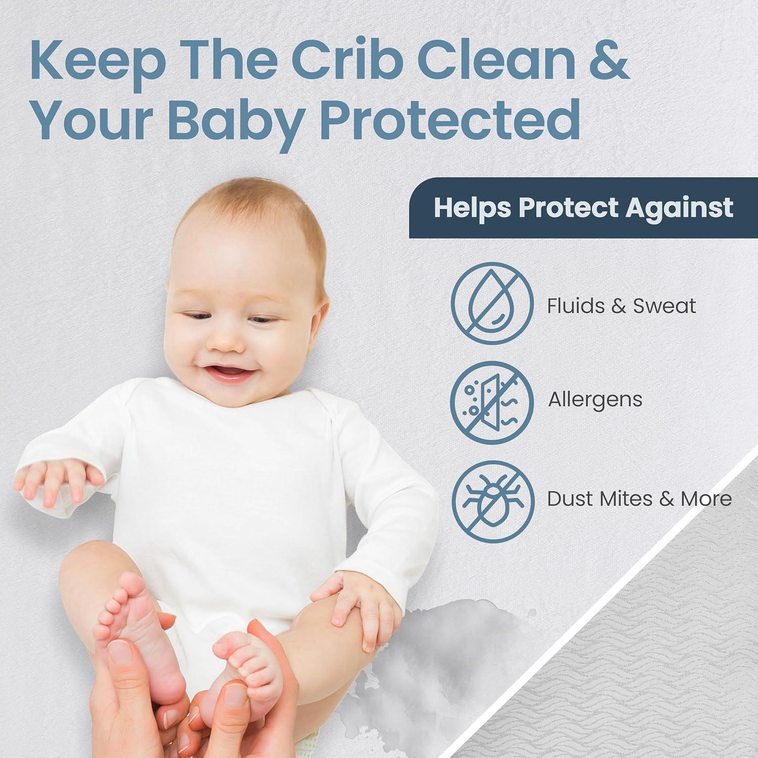 Protector de Colchón Impermeable SafeRest para Cuna - Algodón