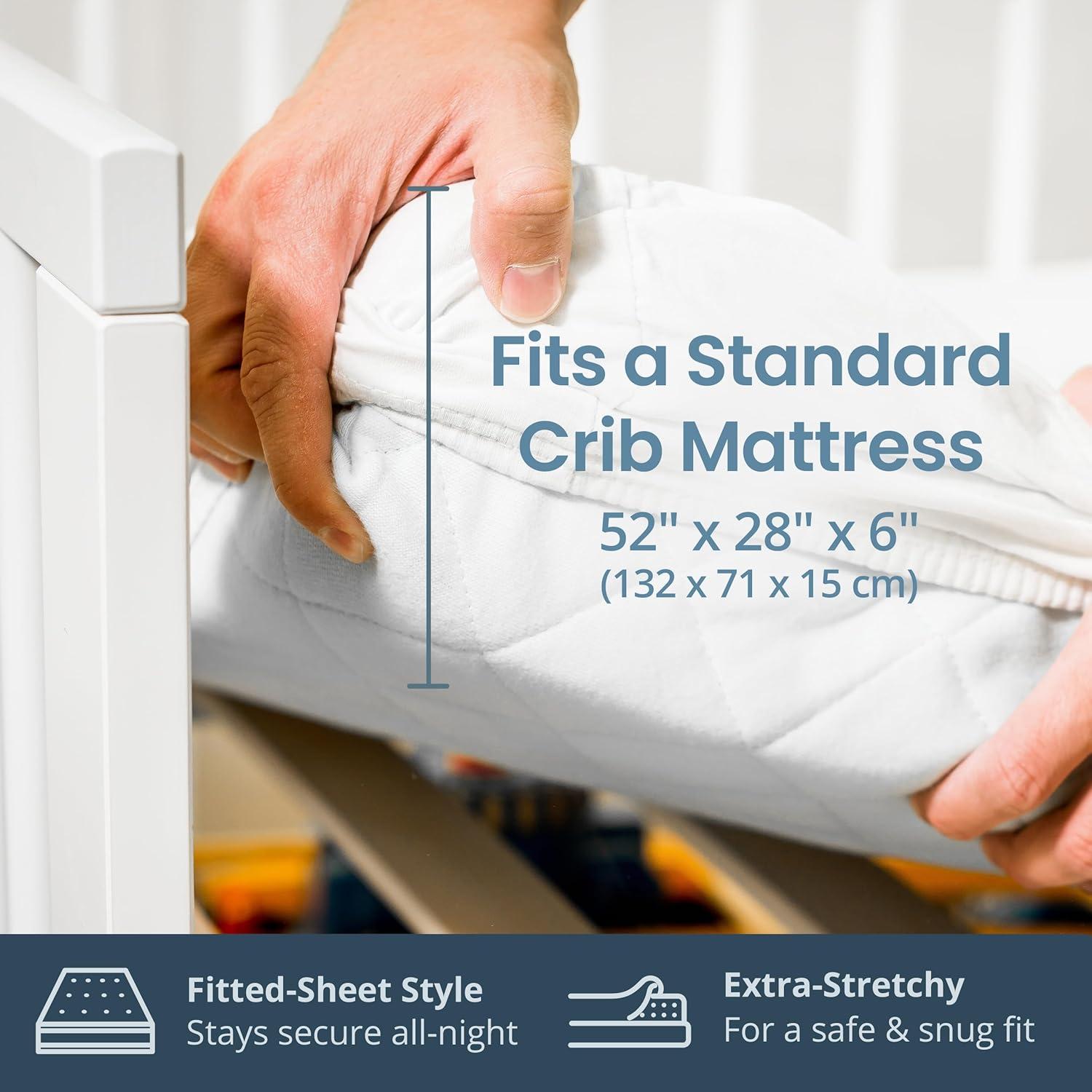 Protector de Colchón Impermeable SafeRest para Cuna - Algodón