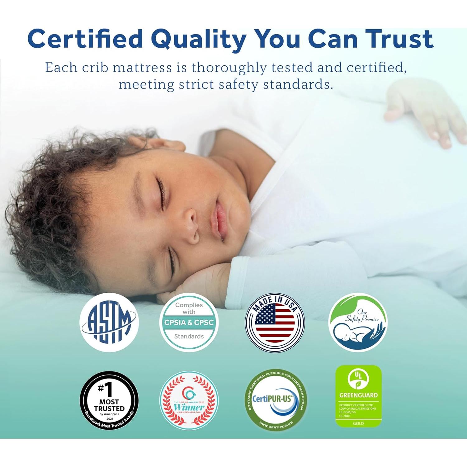 Colchón para Cuna Sealy Baby OptiCool 2 Etapas 131x69 cm