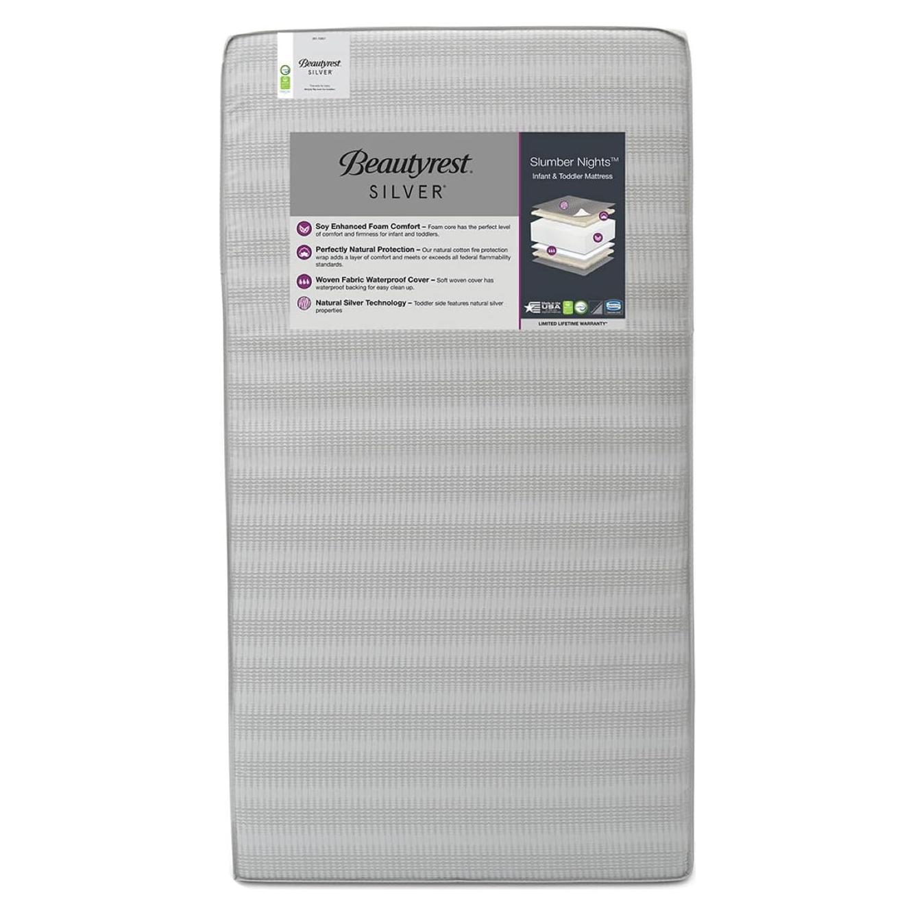 Colchón Beautyrest Silver Slumber Nights 70x132 cm para Bebés y Niños