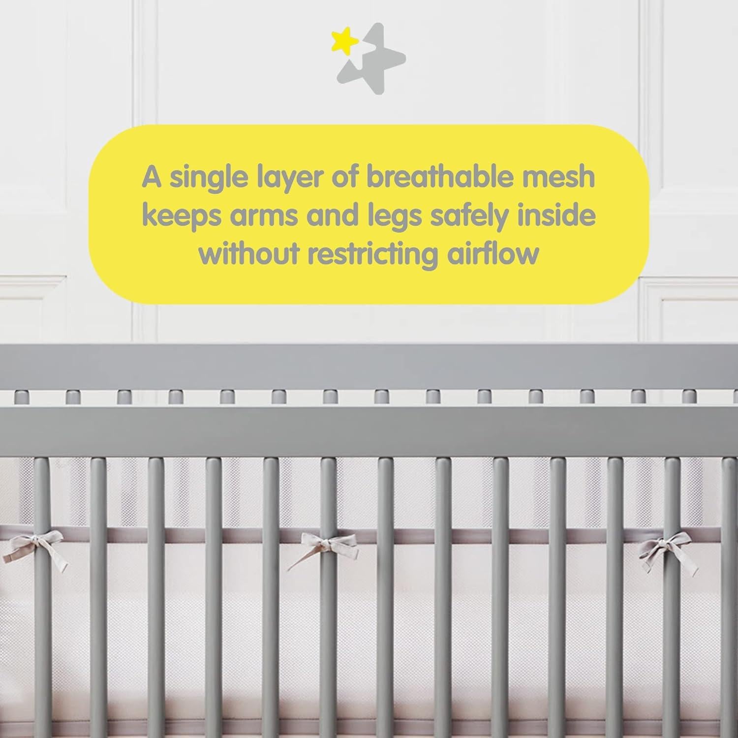 Protector de Malla Transpirable BreathableBaby para Cuna Mini 97x61cm