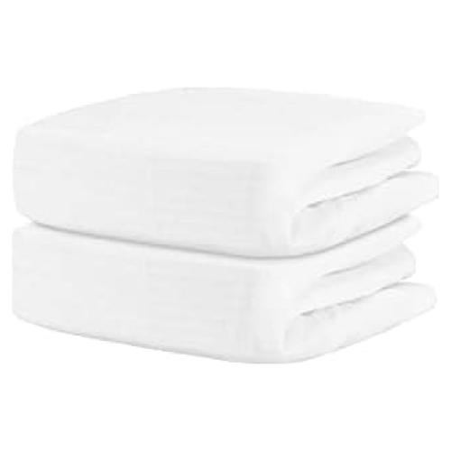 Sábanas Ajustadas Orgánicas para Cuna Newton Baby - 100% Algodón Muselina, Paquete de 2