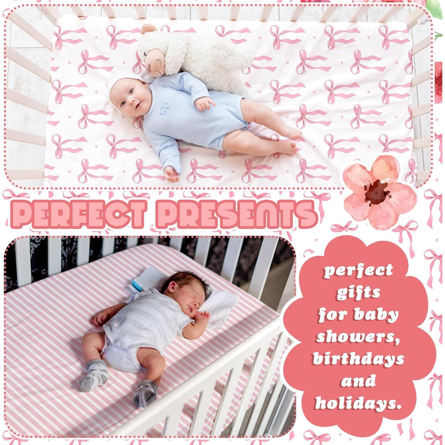 Juego de Sábanas para Cuna Peryiter Rosa Lazo 2 Piezas 132x71 cm