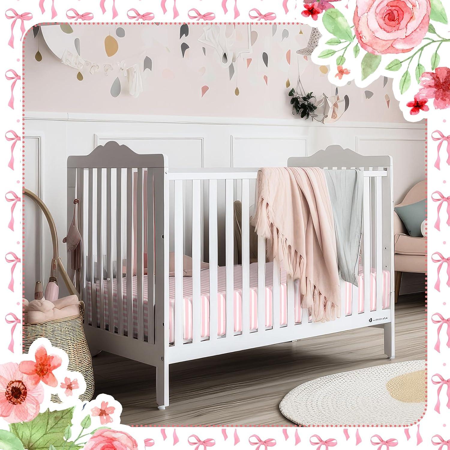 Juego de Sábanas para Cuna Peryiter Rosa Lazo 2 Piezas 132x71 cm