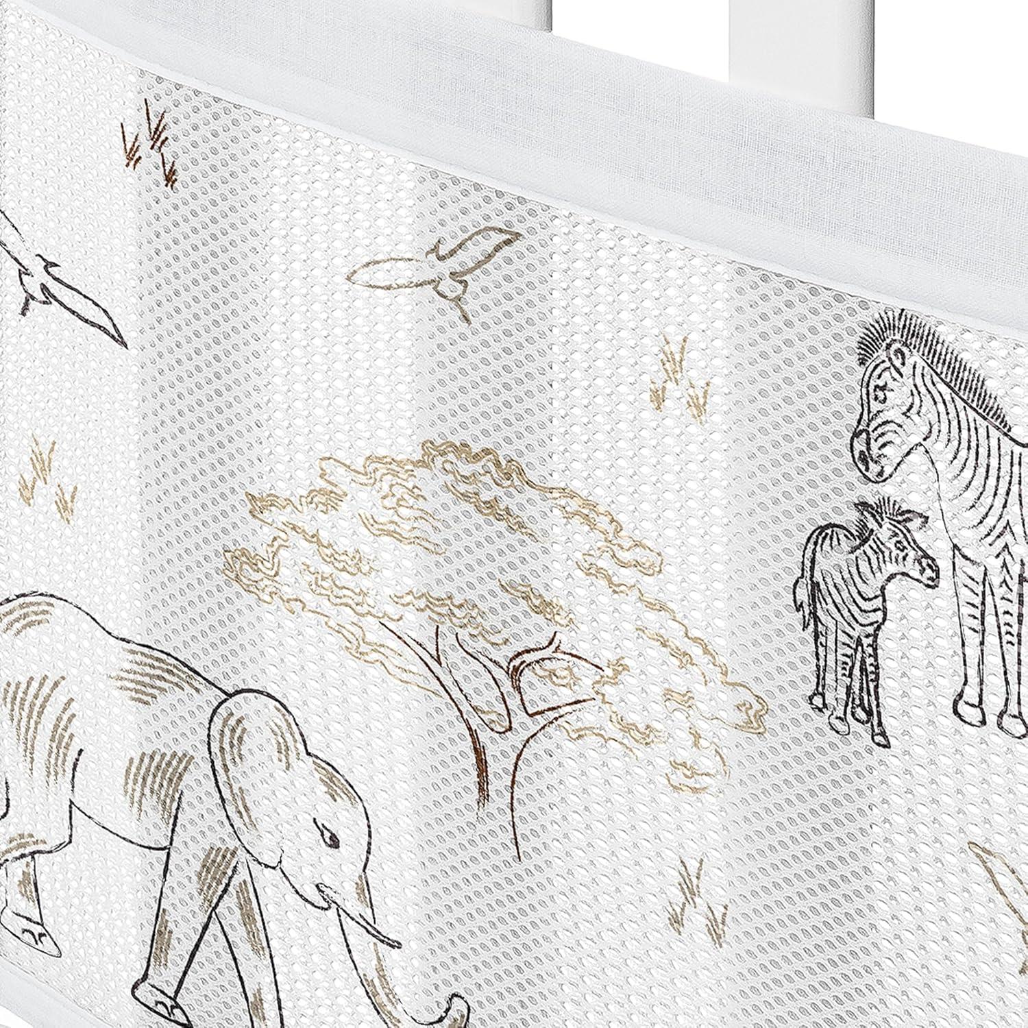 Protector de Cuna de Malla Sweet Jojo Designs Serengeti 2 Piezas