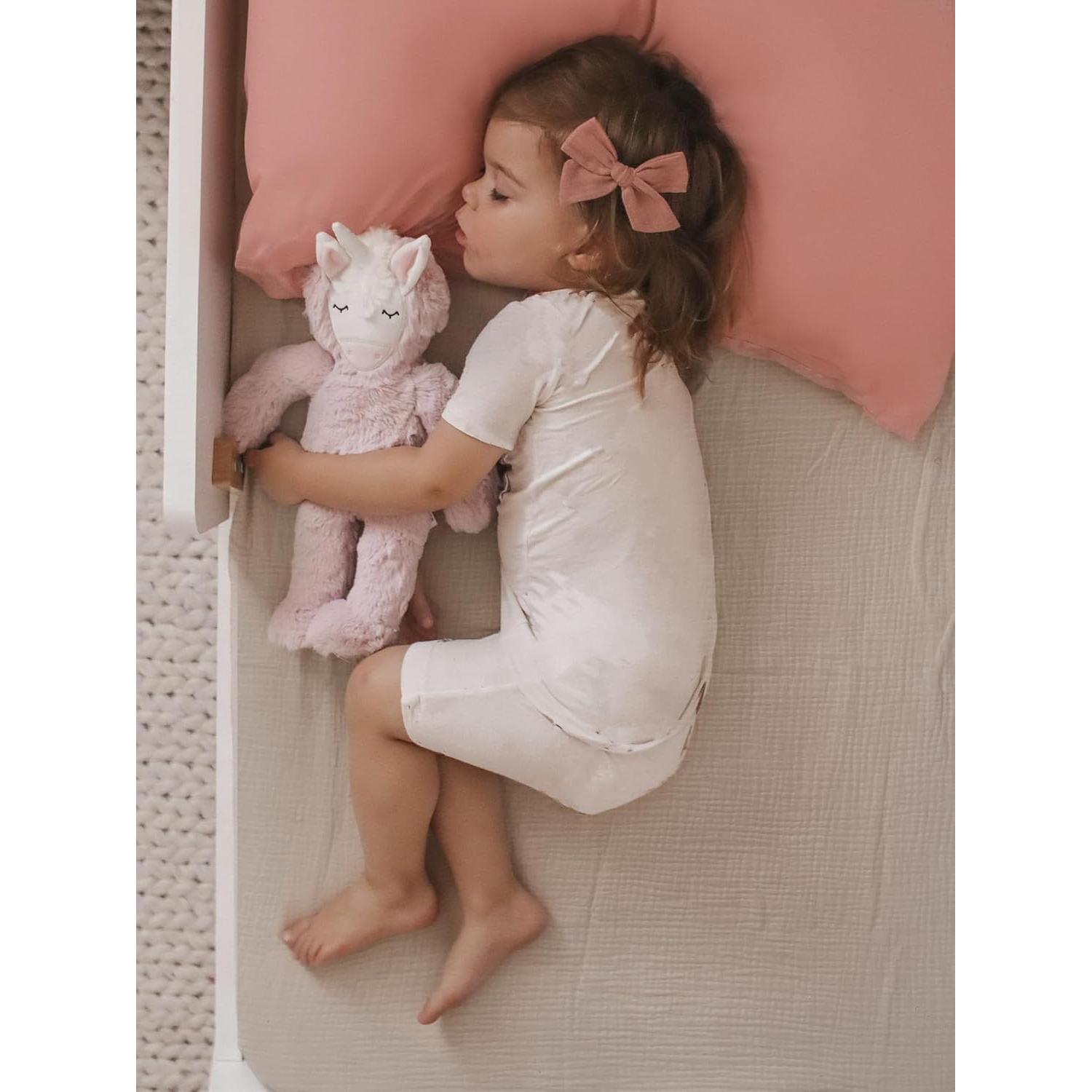 Sábanas Pack and Play Meowcards Algodón Muslín 2 Piezas Beige Crema