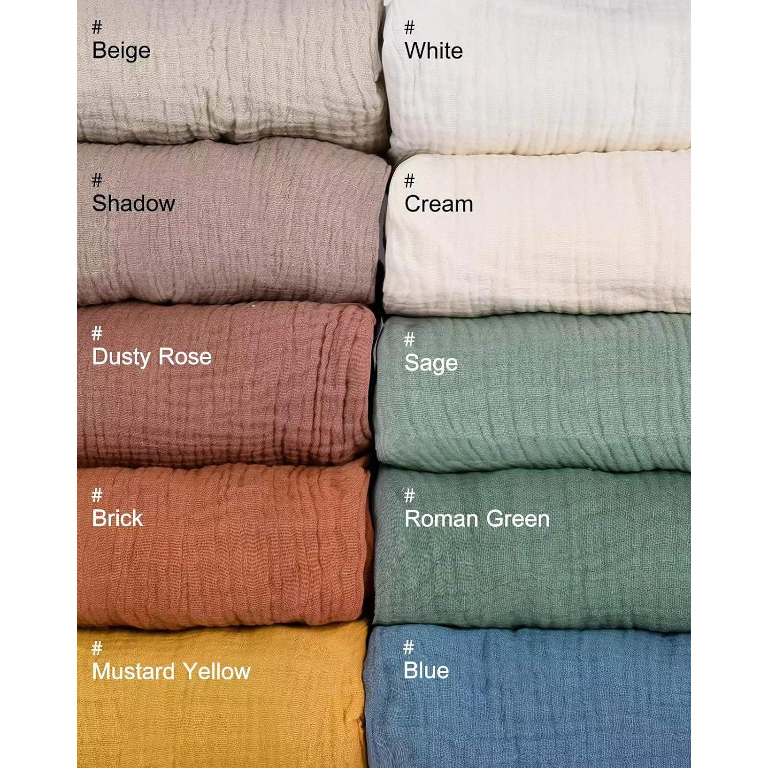 Sábanas Pack and Play Meowcards Algodón Muslín 2 Piezas Beige Crema