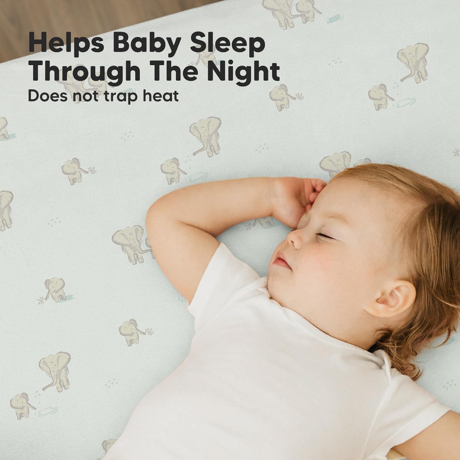 Paquete de 2 Sábanas Ajustadas Cuna Mini KeaBabies Algodón 96.5x66cm