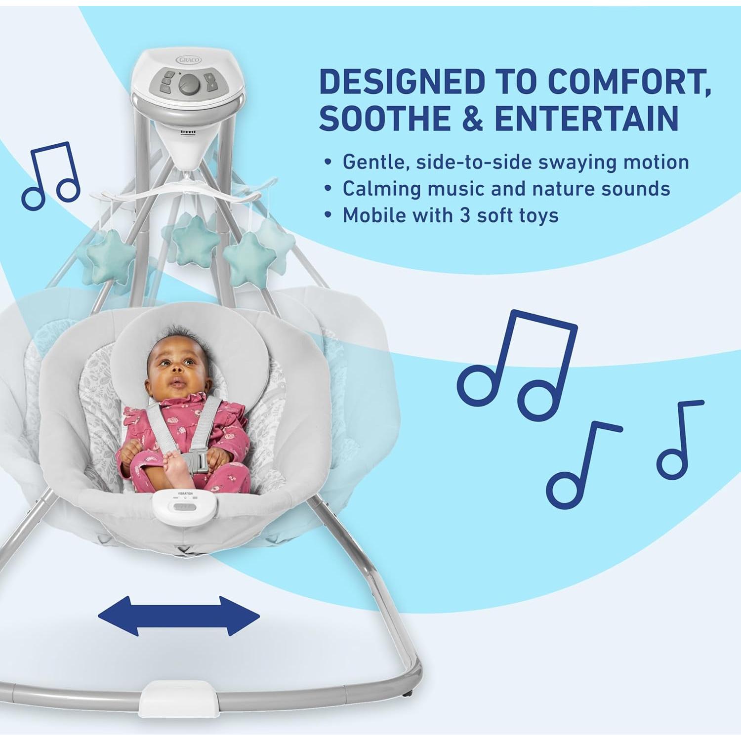 Columpio Graco Simple Sway Abbington 6 Velocidades y Vibración