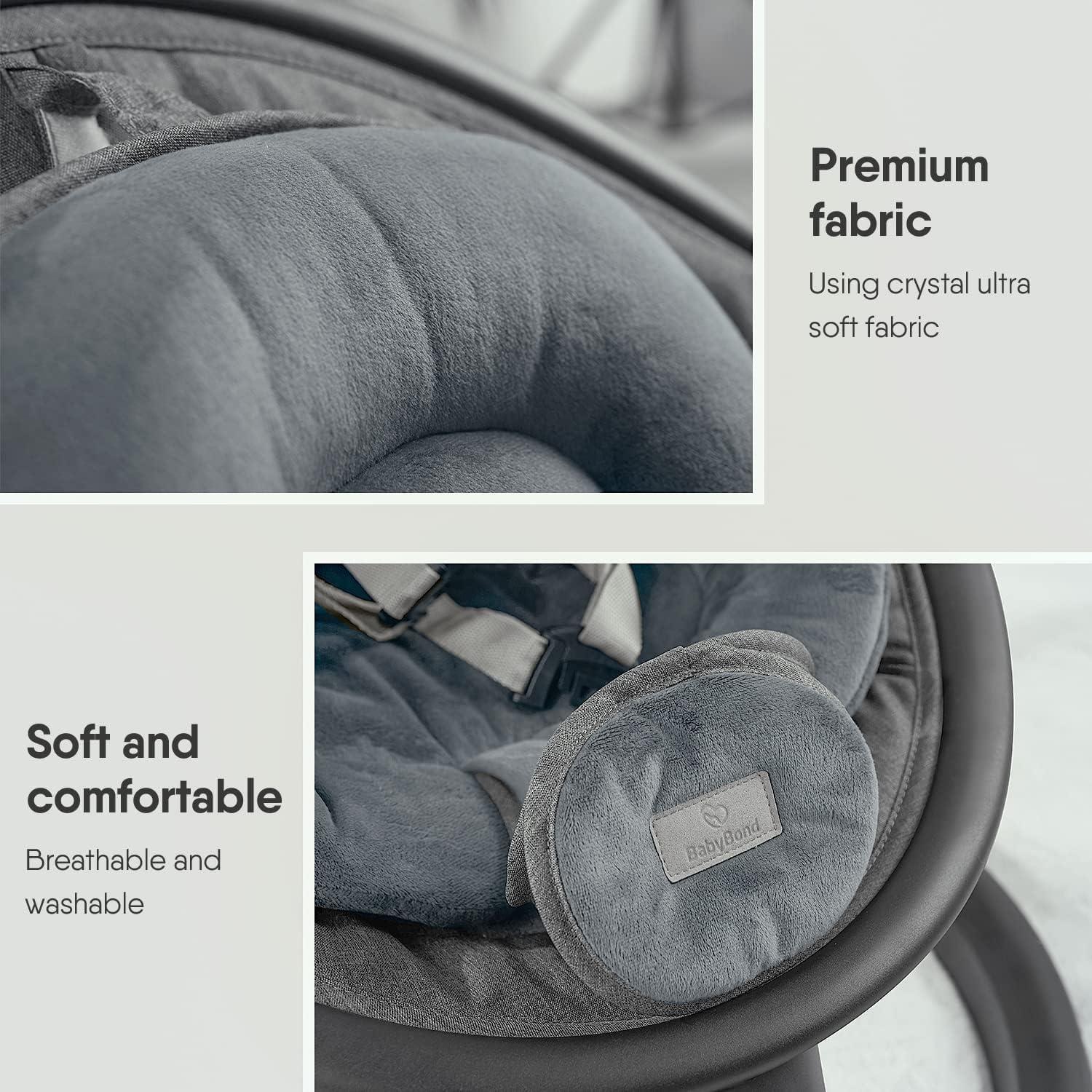 Hamaca BabyBond para Bebés con Bluetooth y Control Remoto