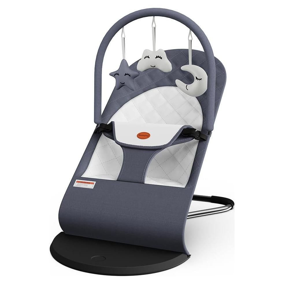 Asiento de rebote portátil para bebés 0-18 meses - Gris
