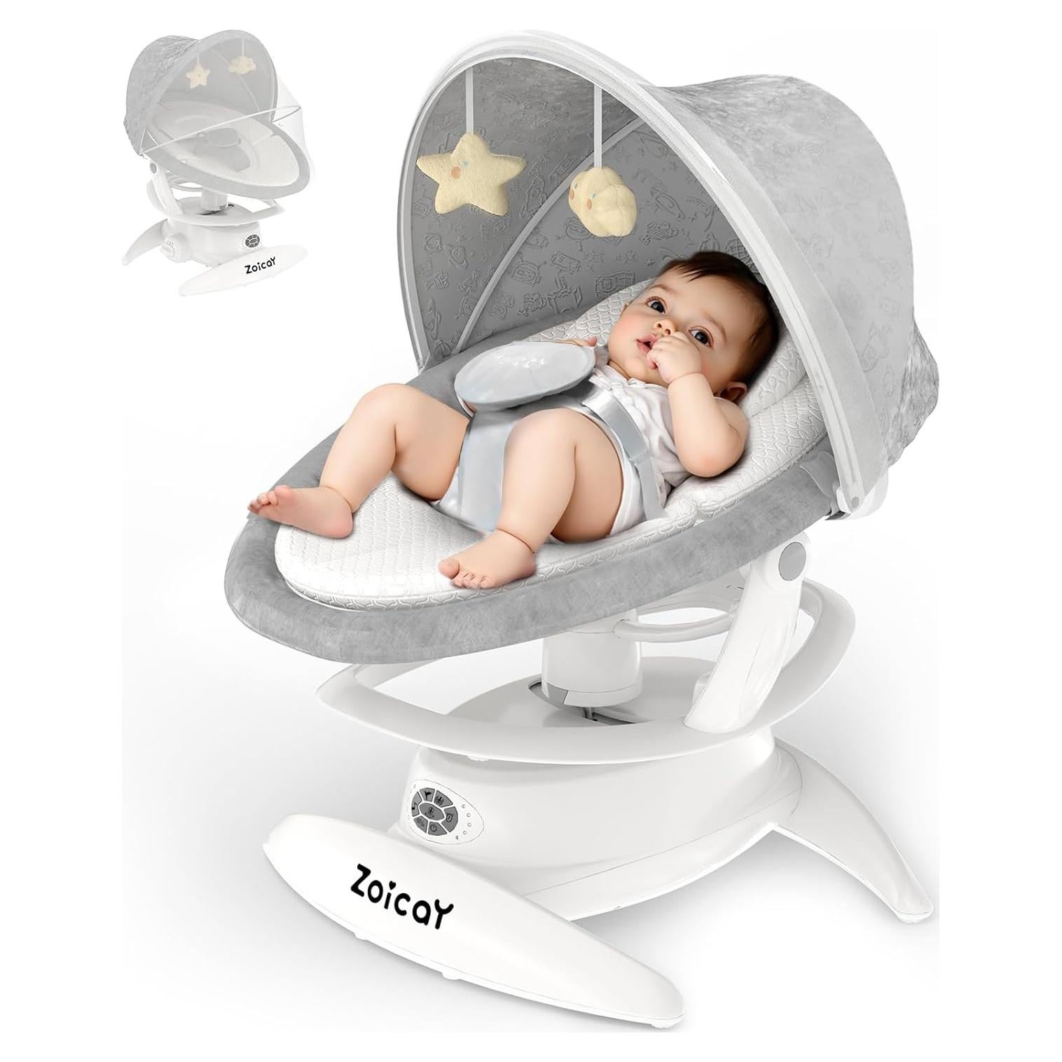 Hamaca 3 en 1 para Bebés Zoicay Eléctrica con Bluetooth