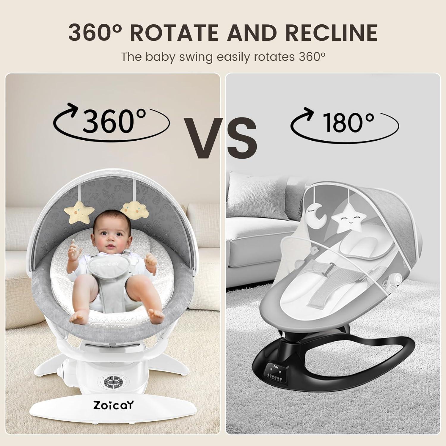 Hamaca 3 en 1 para Bebés Zoicay Eléctrica con Bluetooth