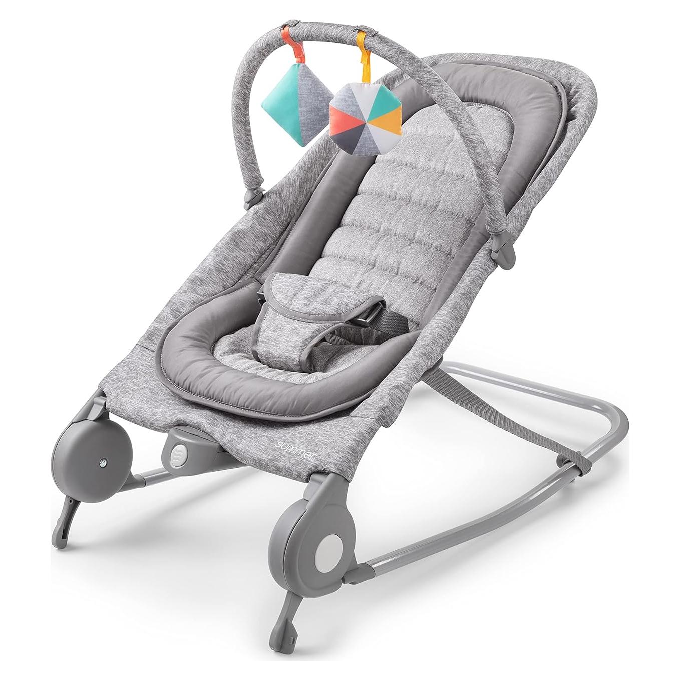 Balancín y Sillón 2-en-1 Verano Dúo Tweed Gris Claro