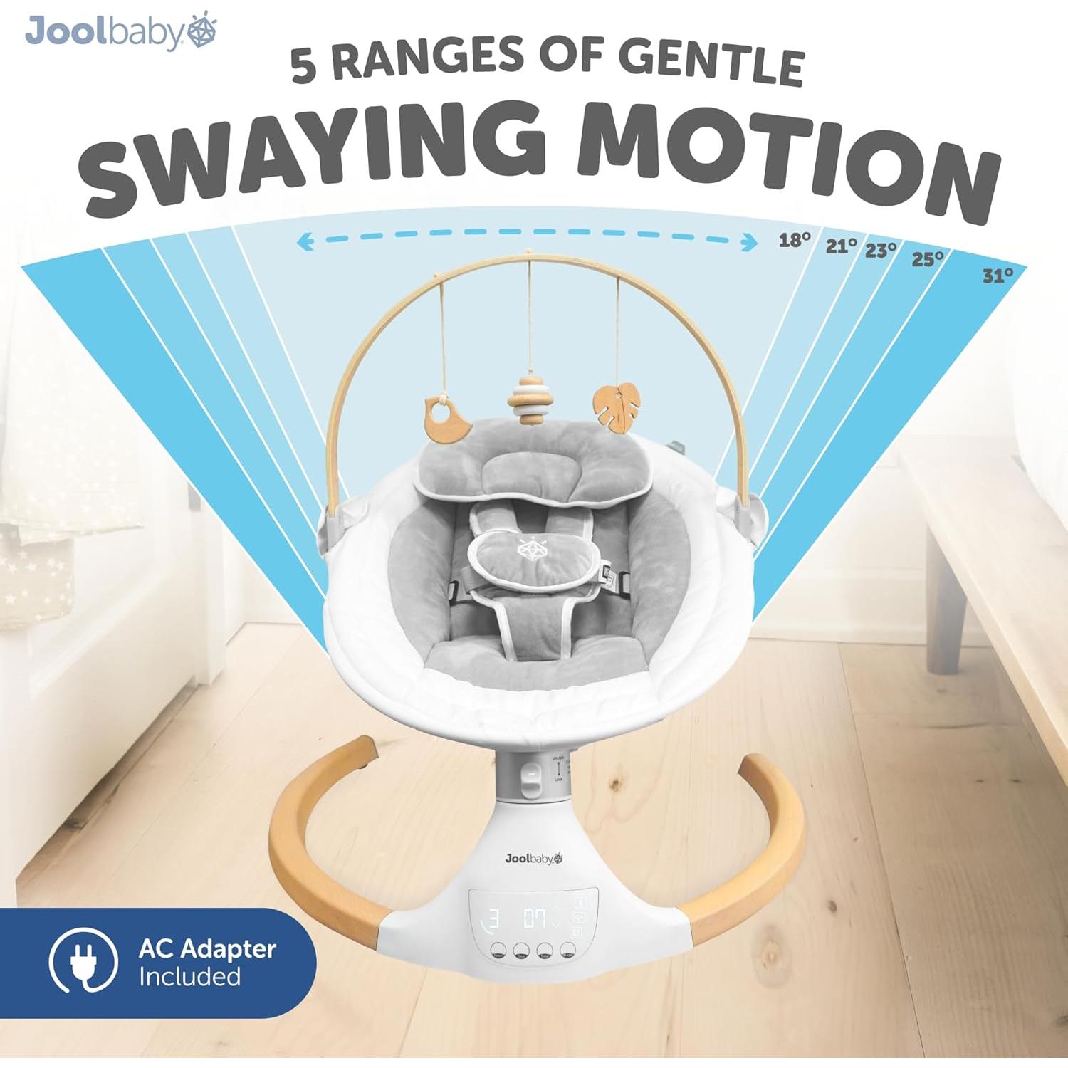 Columpio Eléctrico para Bebés Jool Baby Nova Nature Gris