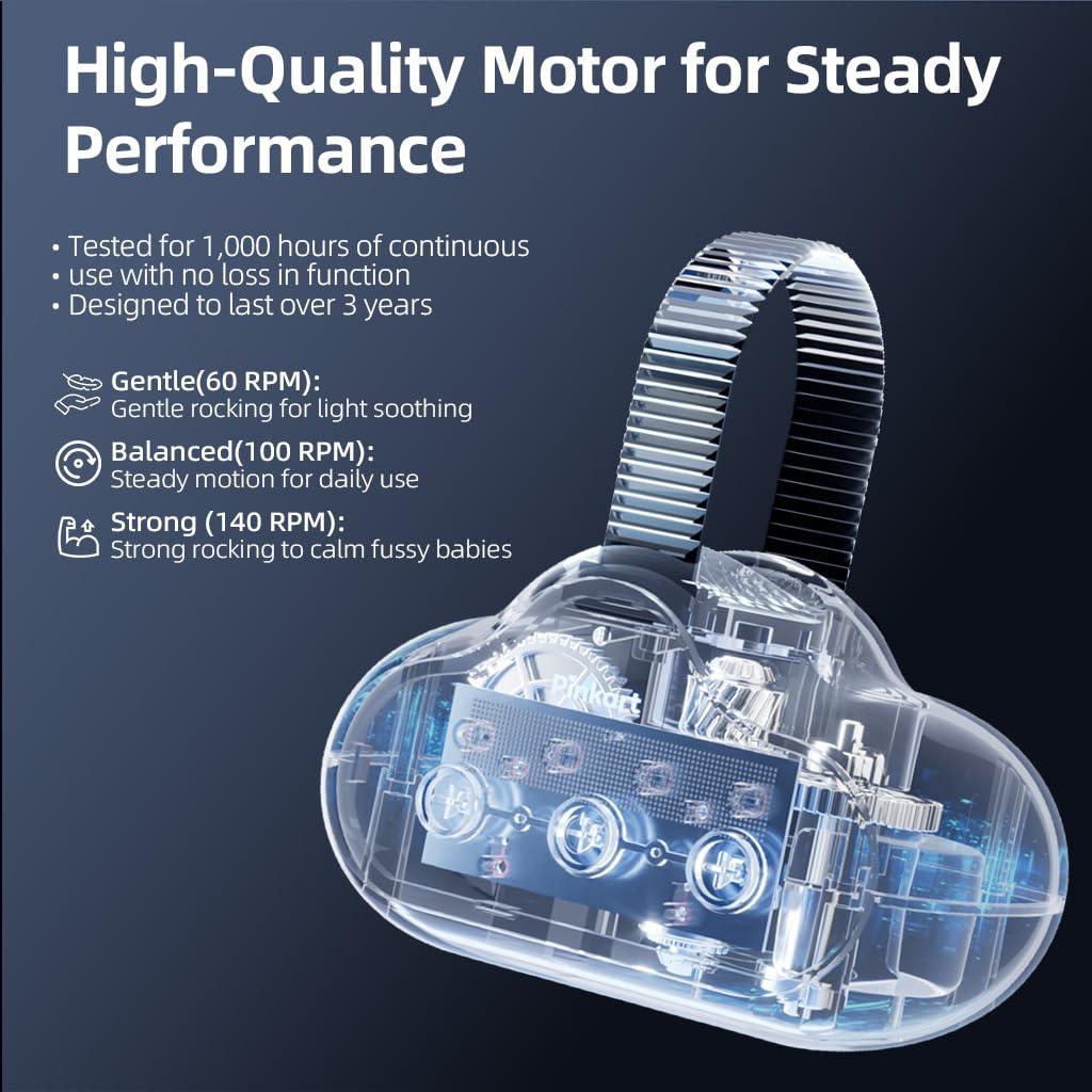 Balanceador Silencioso Universal Pinkart para Cochecitos - 3 Velocidades y 4 Temporizadores