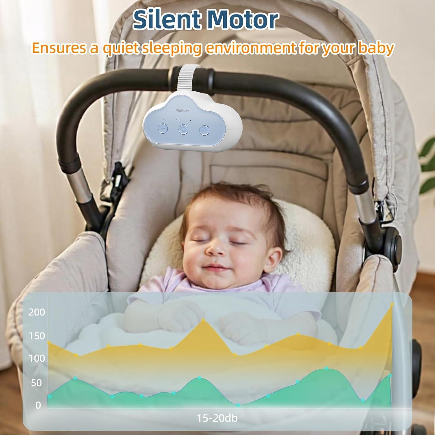 Balanceador Silencioso Universal Pinkart para Cochecitos - 3 Velocidades y 4 Temporizadores