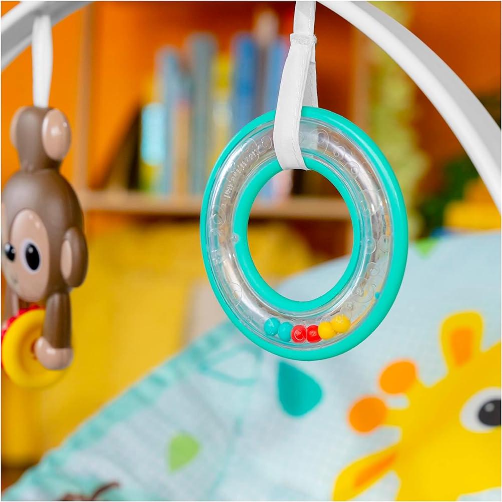 Mecedor y Asiento Estacionario Bright Starts Vibes Salvajes 2 en 1