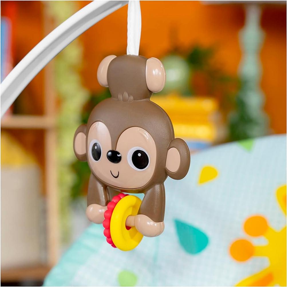 Mecedor y Asiento Estacionario Bright Starts Vibes Salvajes 2 en 1