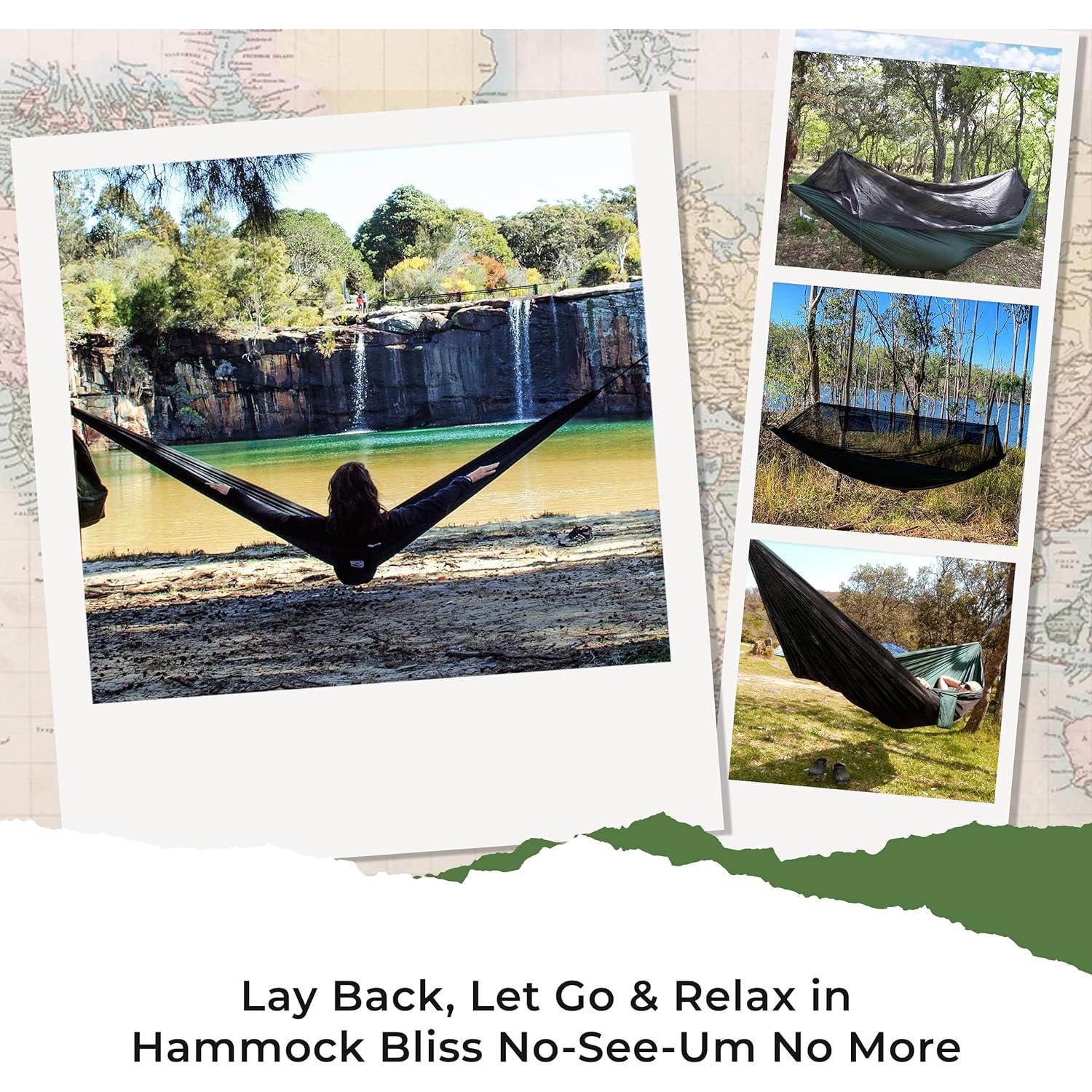 Hamaca Reversible con Red Antimosquitos Hammock Bliss 300x150cm