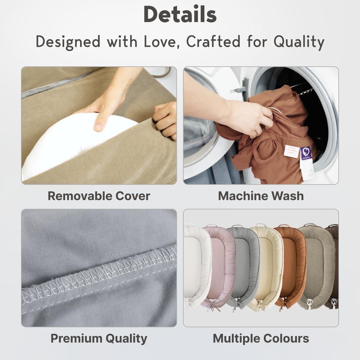 Sofá para Bebés CooCooBaby 100% Algodón Transpirable Verde