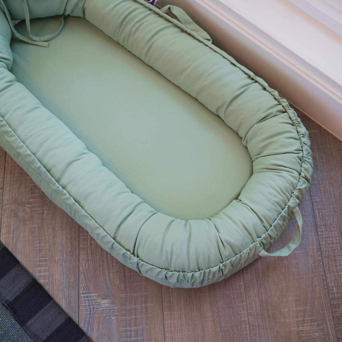 Sofá para Bebés CooCooBaby 100% Algodón Transpirable Verde