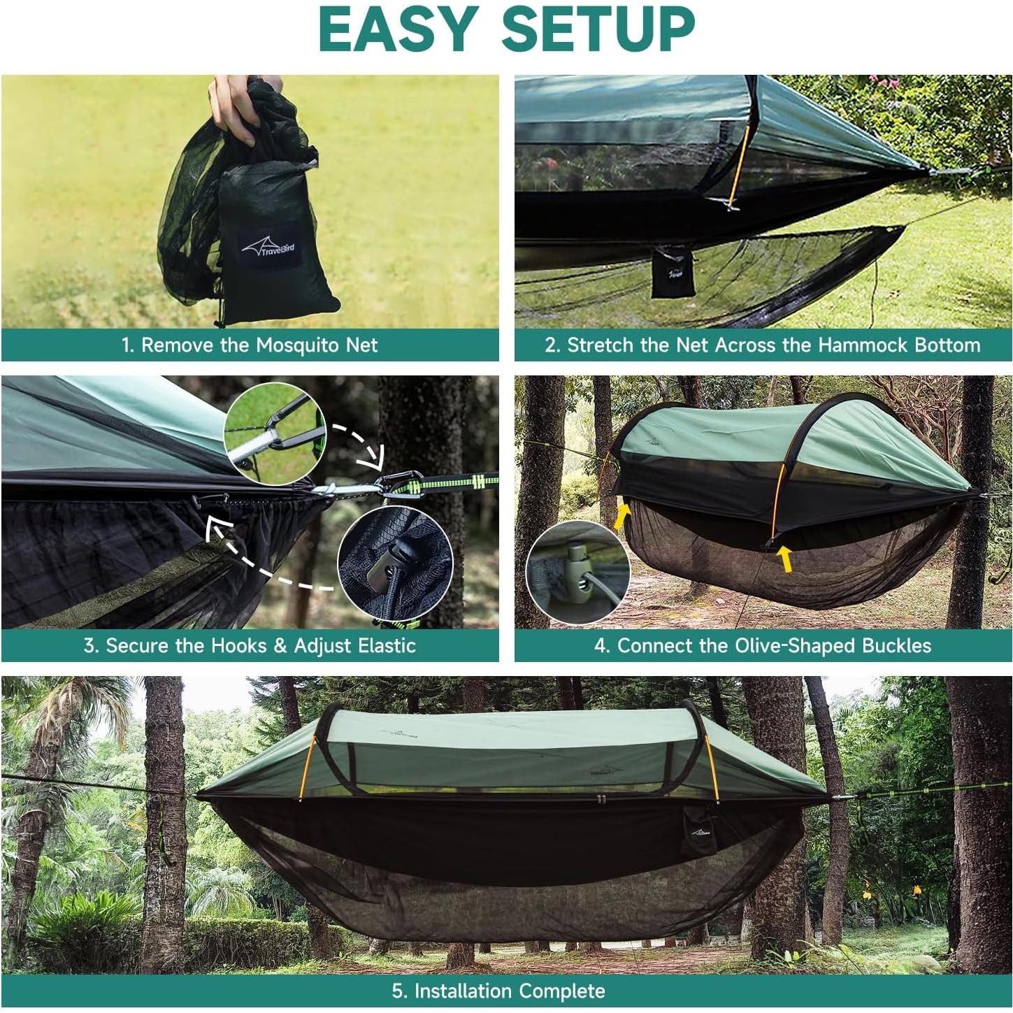 Red de Mosquitos para Hamacas Travel Bird 2.83x1.52m Ligera