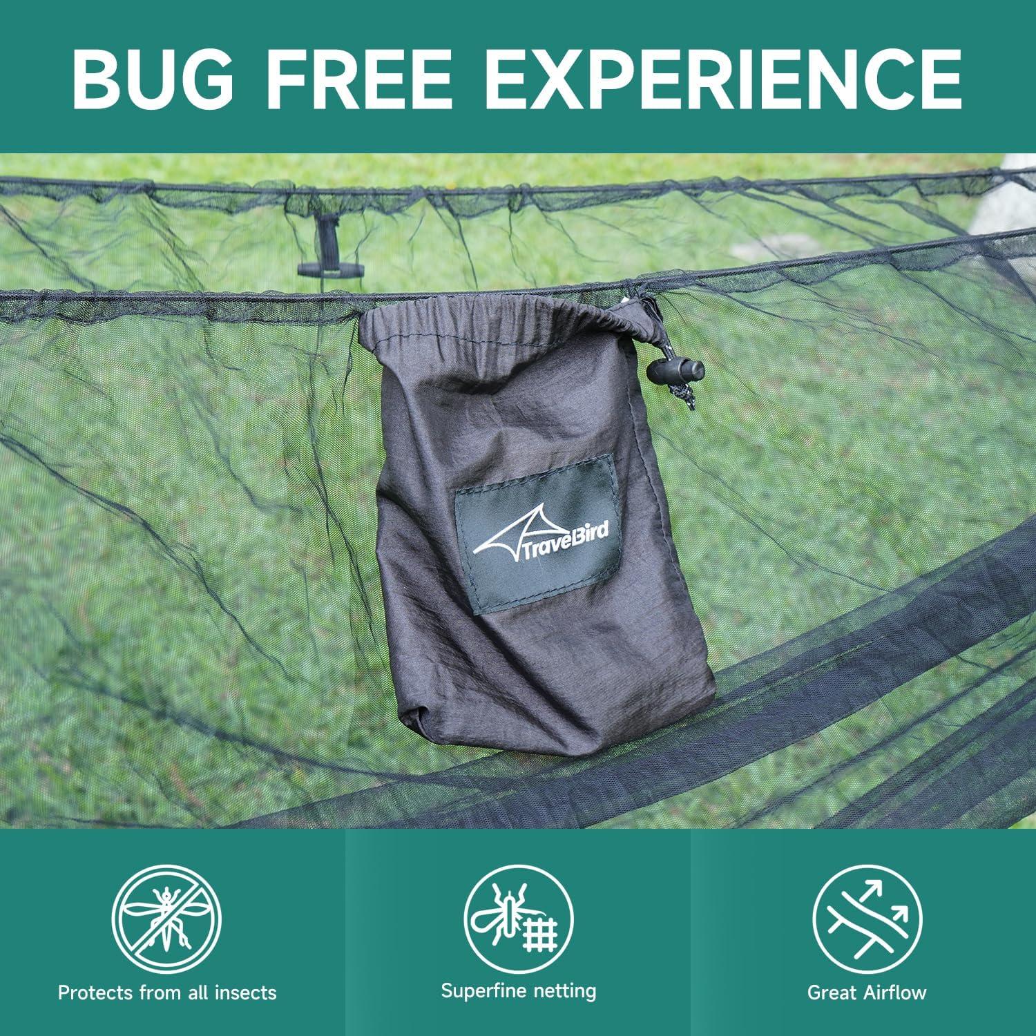 Red de Mosquitos para Hamacas Travel Bird 2.83x1.52m Ligera
