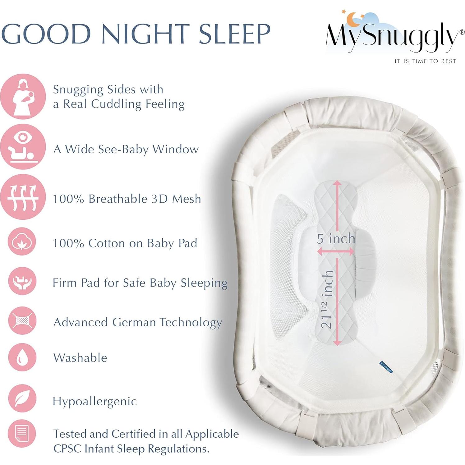 Solución para dormir MySnuggly para cunas Halo 3.0 - Algodón