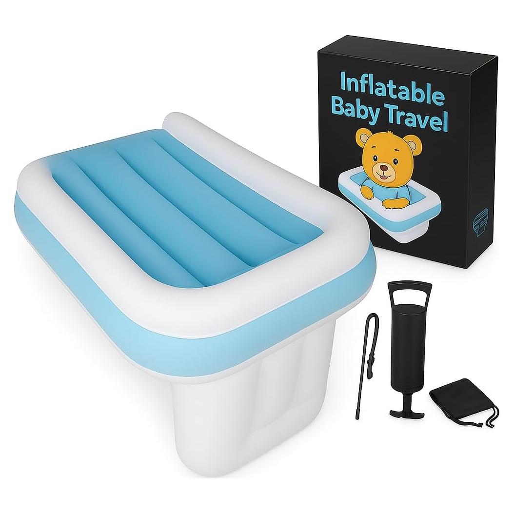 Cama de avión portátil para niños - 1.36 kg, 77.8x48 cm