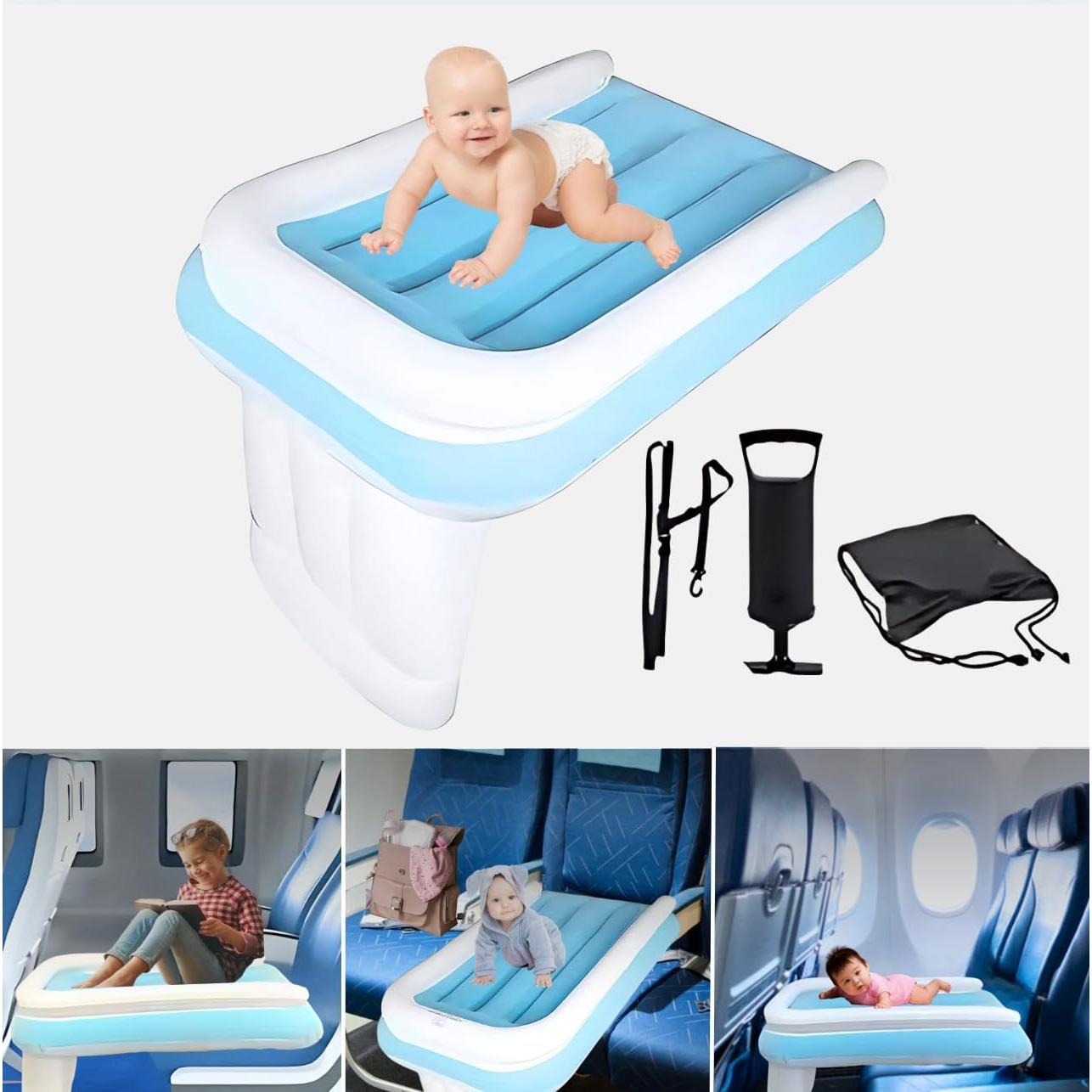 Cama de avión portátil para niños - 1.36 kg, 77.8x48 cm