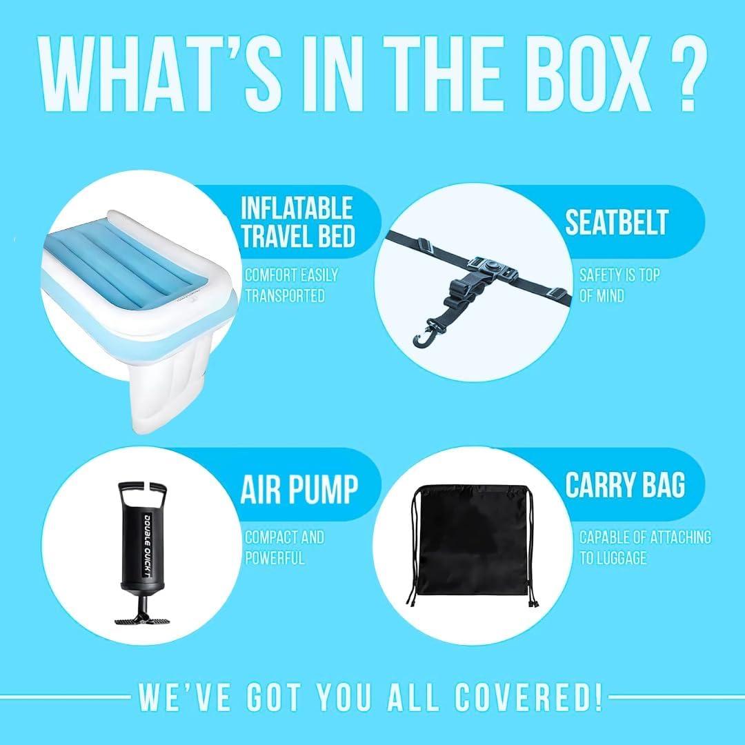 Cama de avión portátil para niños - 1.36 kg, 77.8x48 cm