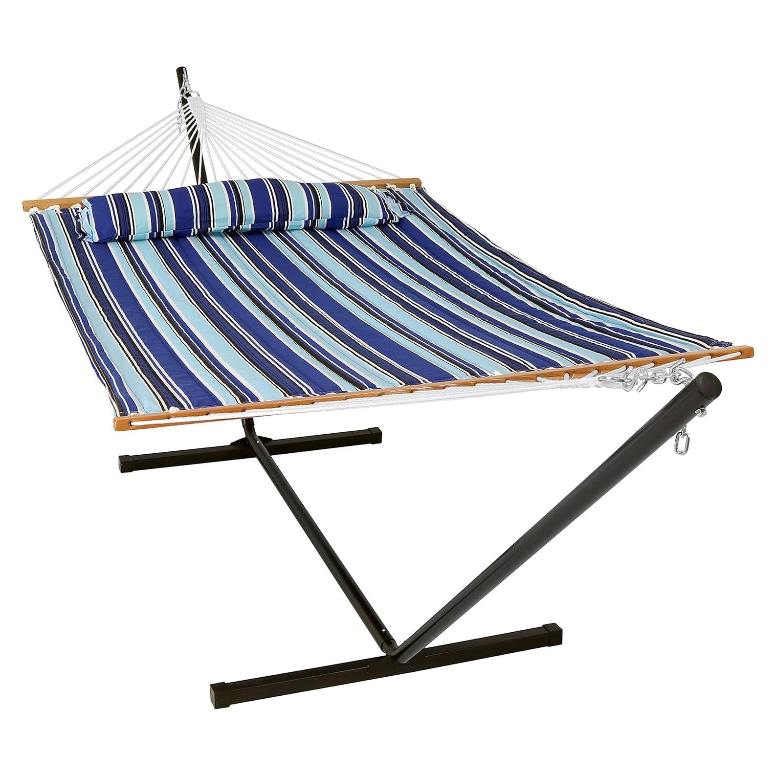 Hamaca Doble Acolchada Sunnydaze con Soporte 3.66m - Playa Catalina