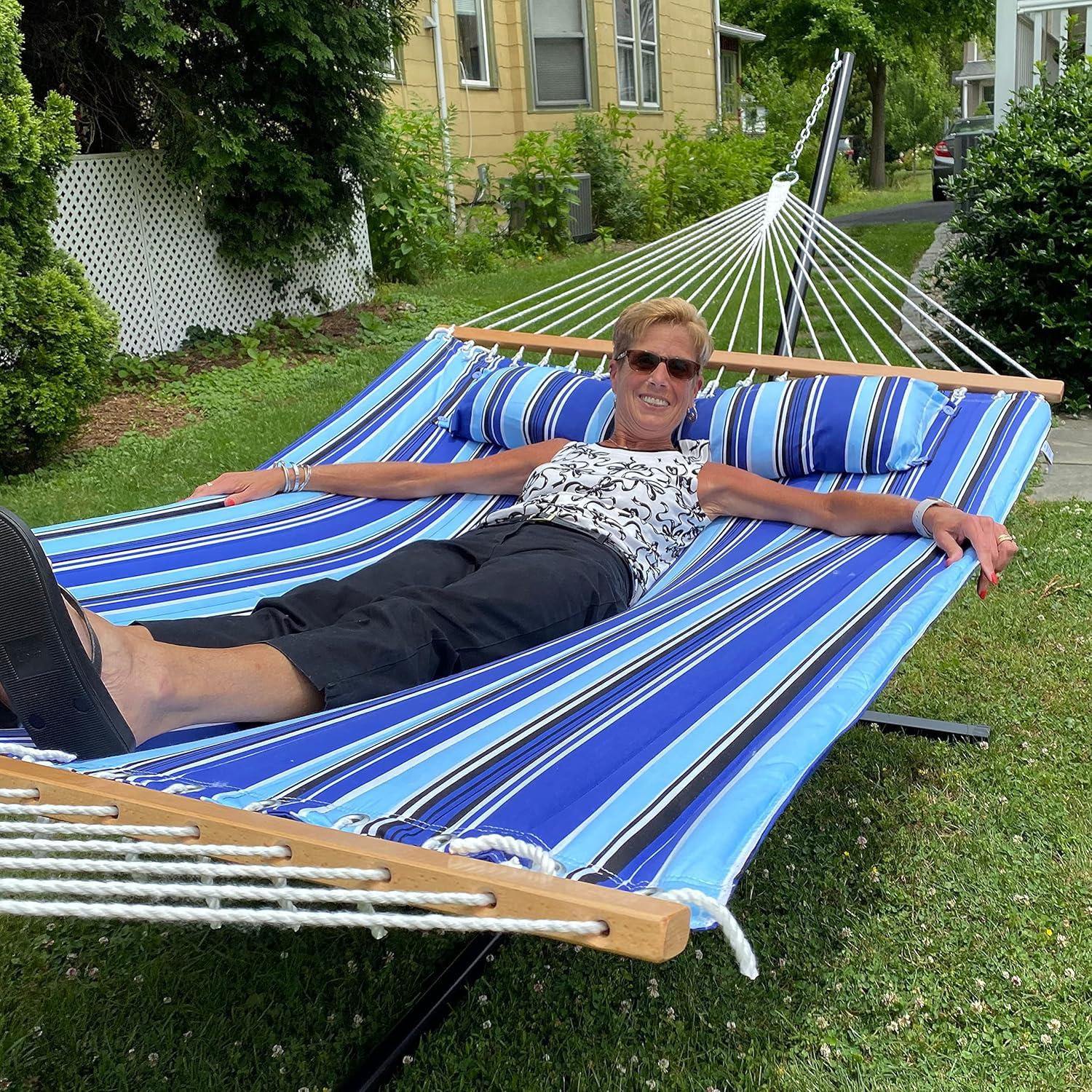 Hamaca Doble Acolchada Sunnydaze con Soporte 3.66m - Playa Catalina