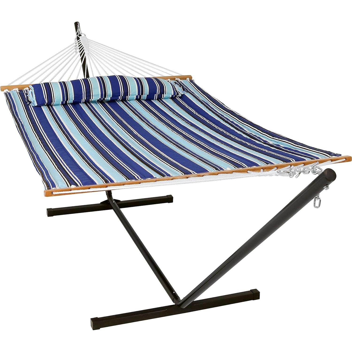 Hamaca Doble Acolchada Sunnydaze con Soporte 3.66m - Playa Catalina