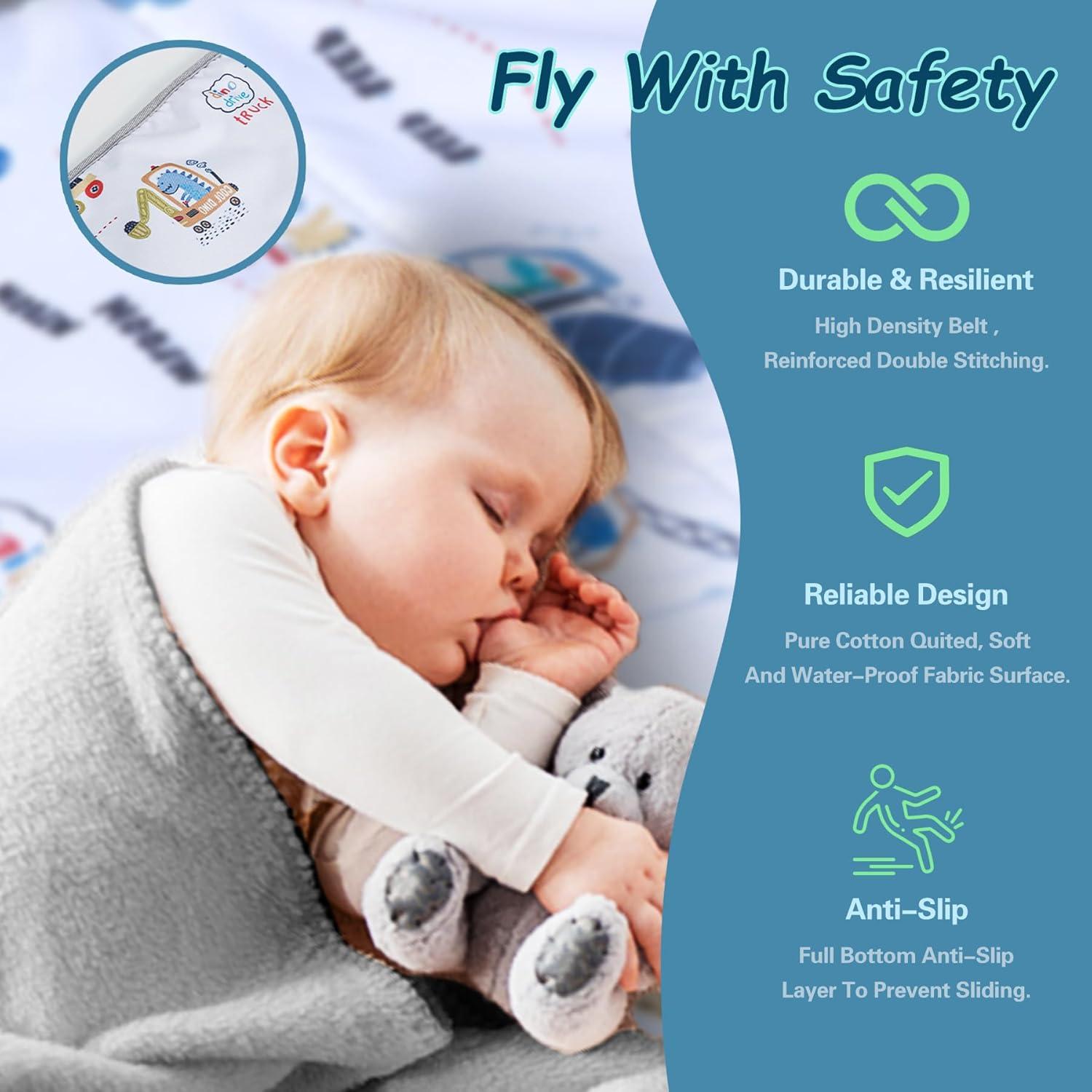 Extensor de Asiento de Avión para Niños FUNSTAR - Cama Portátil Blanca