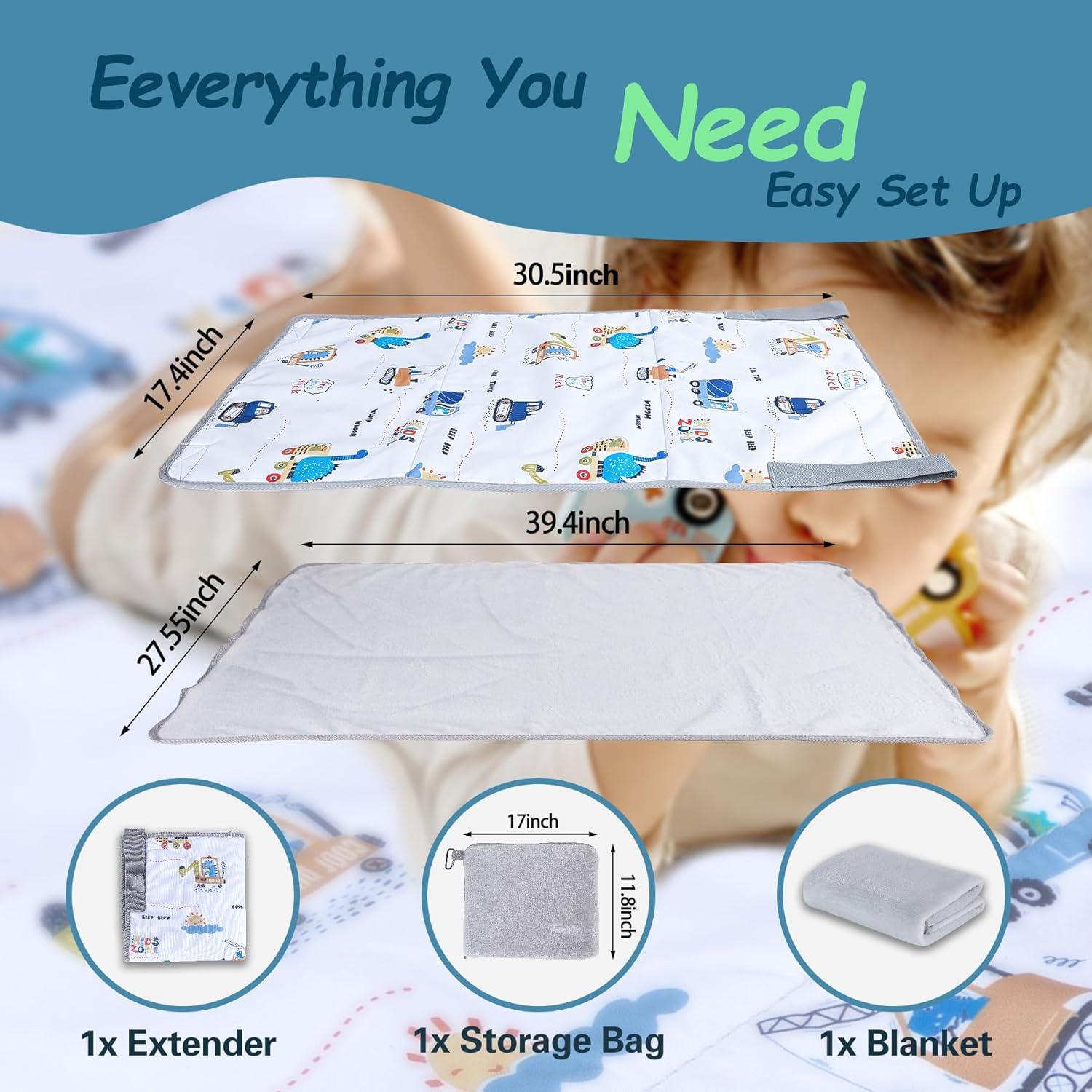 Extensor de Asiento de Avión para Niños FUNSTAR - Cama Portátil Blanca