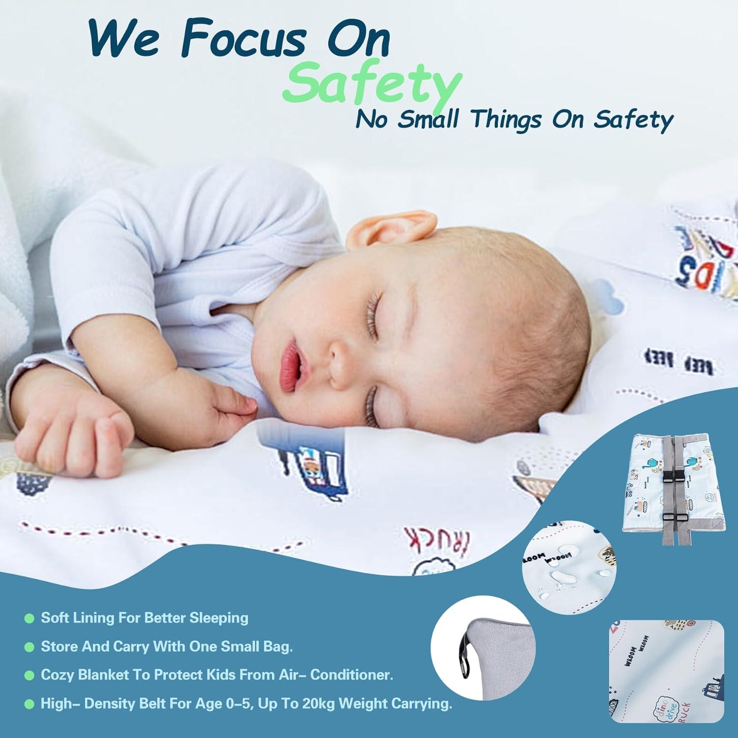 Extensor de Asiento de Avión para Niños FUNSTAR - Cama Portátil Blanca