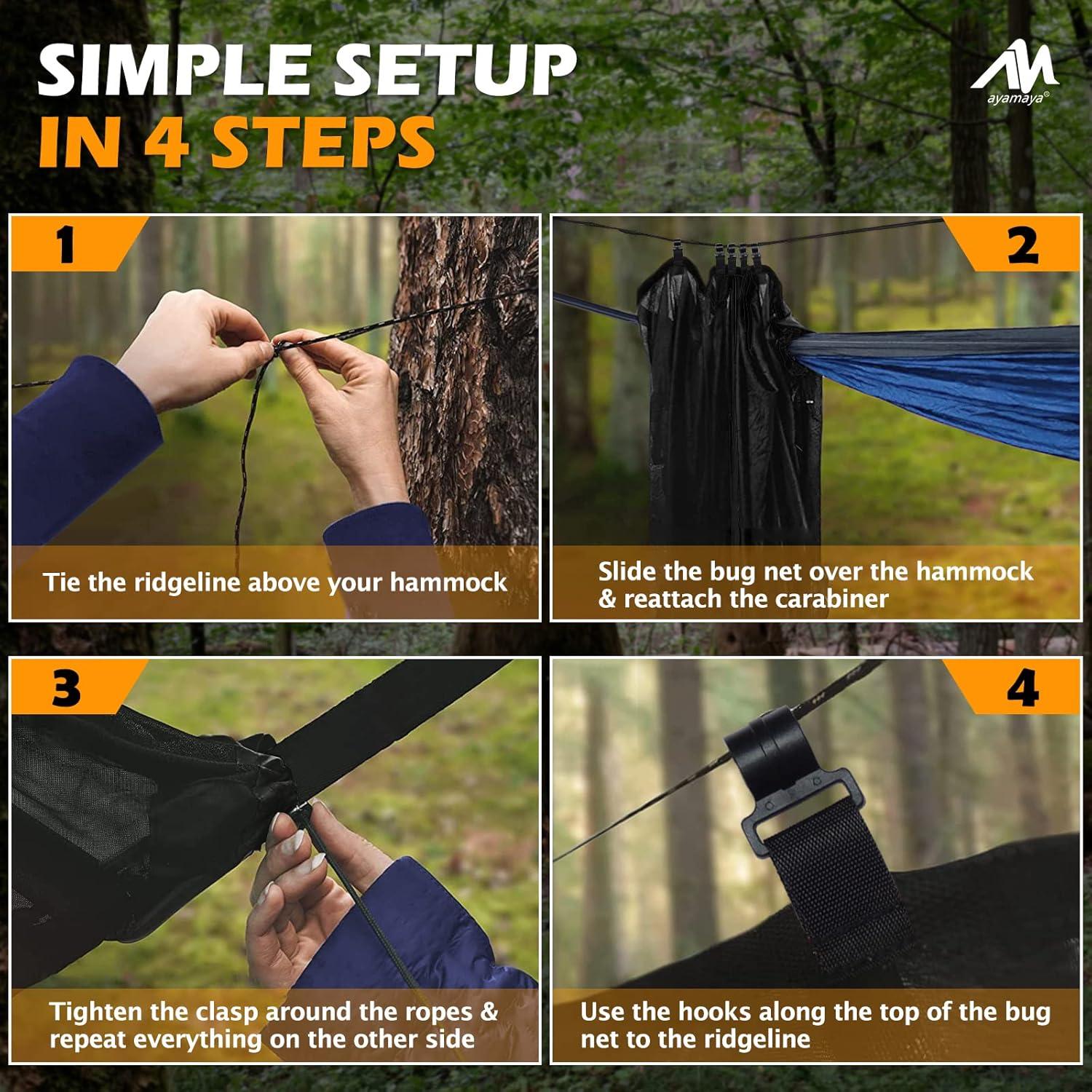 Red para Mosquitos de Hamaca AYAMAYA 3.4m con Aislante Inferior