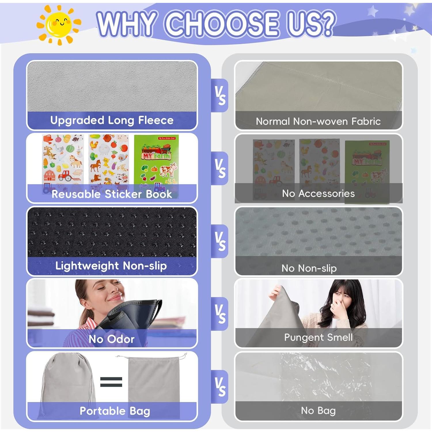 Cama de avión para niños VANDOULUM, Extensor de asiento 80x48 cm