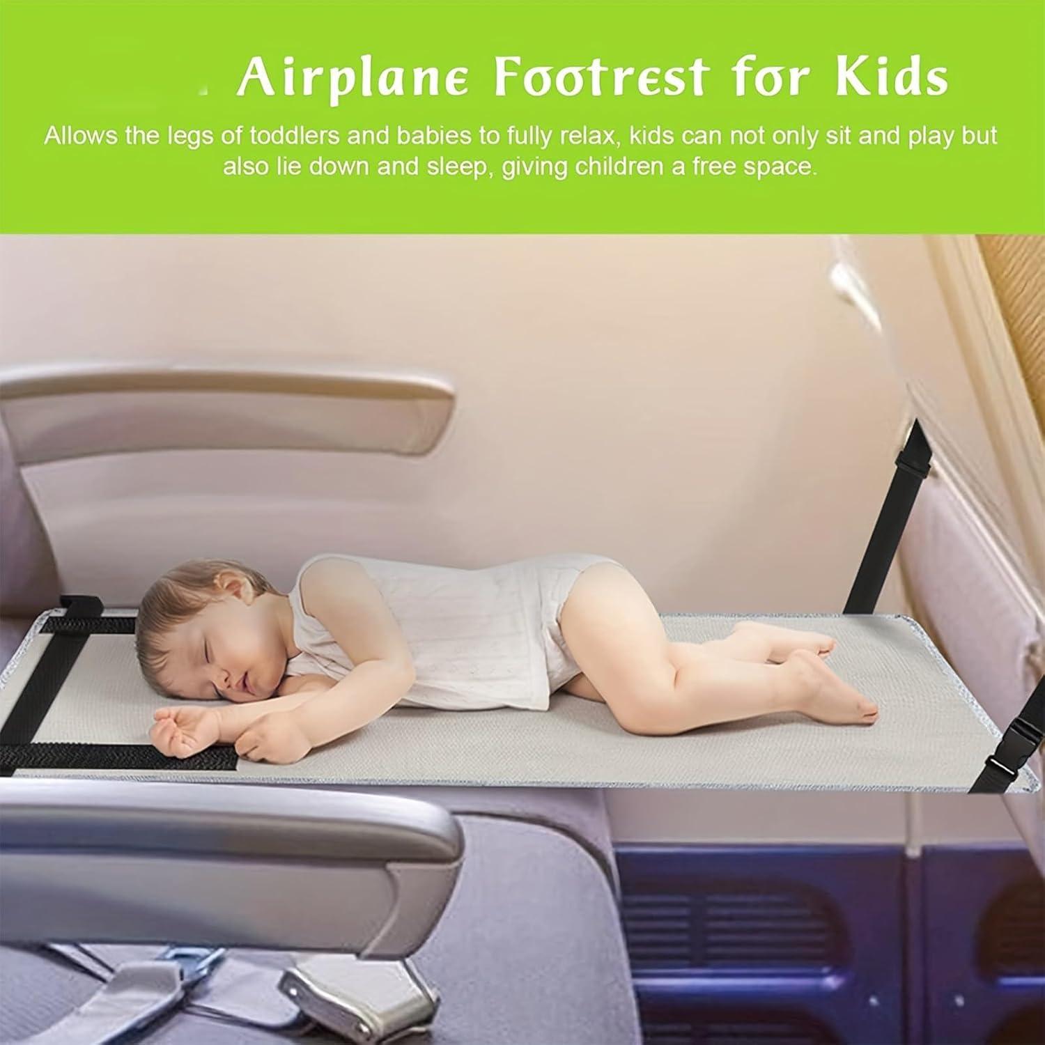 Cama de avión para niños Gris - Extensor de asiento 79x44cm