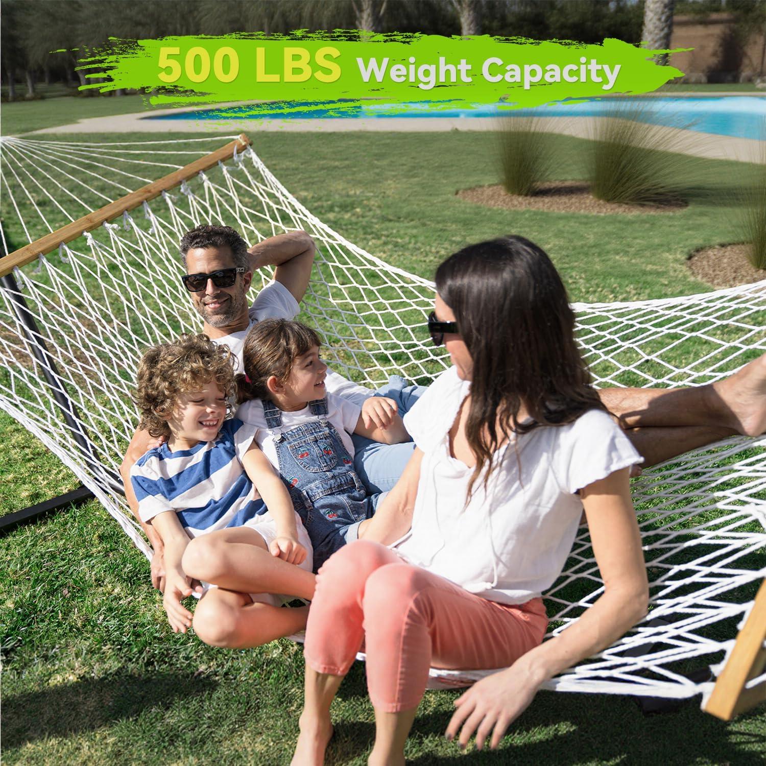 Hamaca Doble ANAGOO de Poliester 190x140 cm Blanca