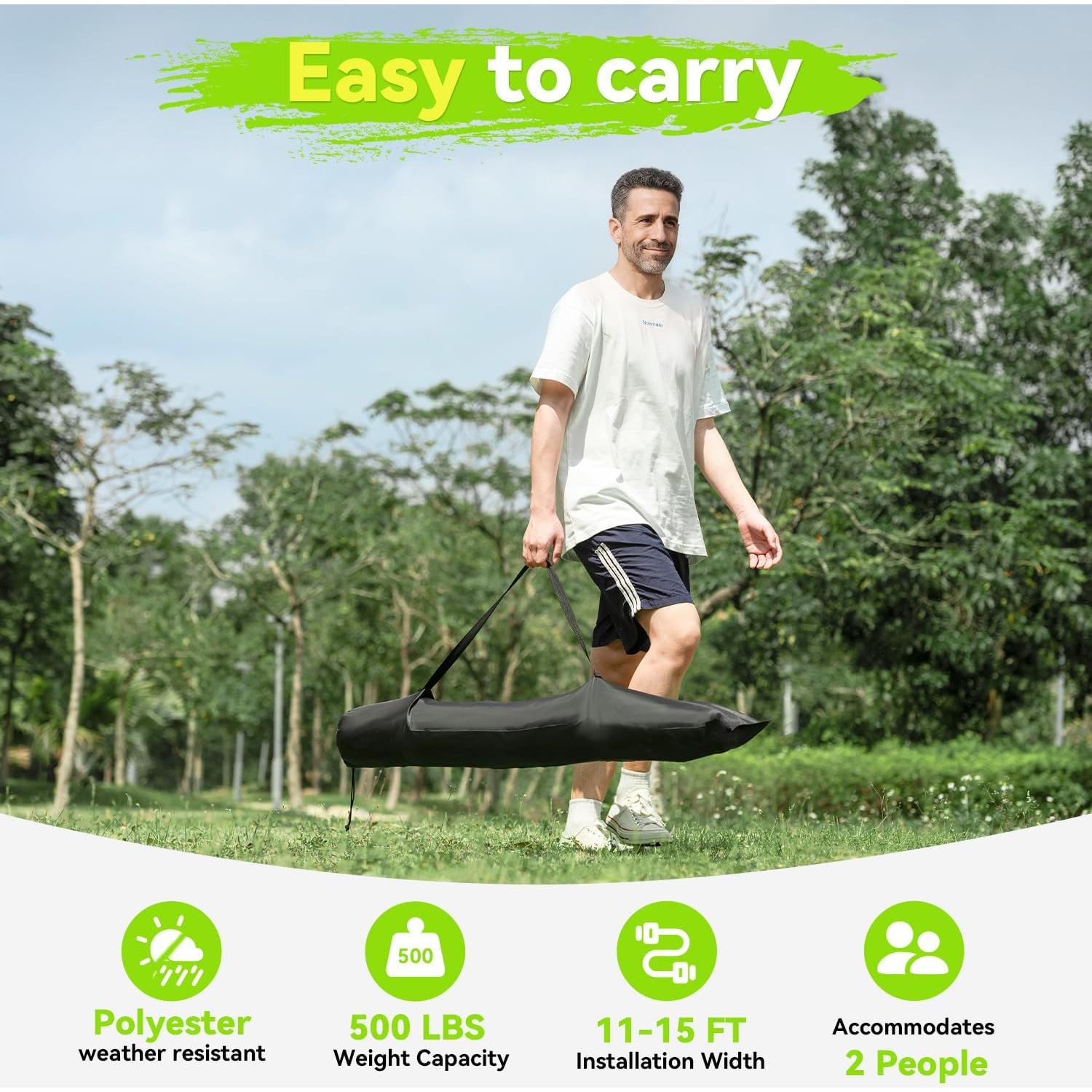 Hamaca Doble ANAGOO de Poliester 190x140 cm Blanca