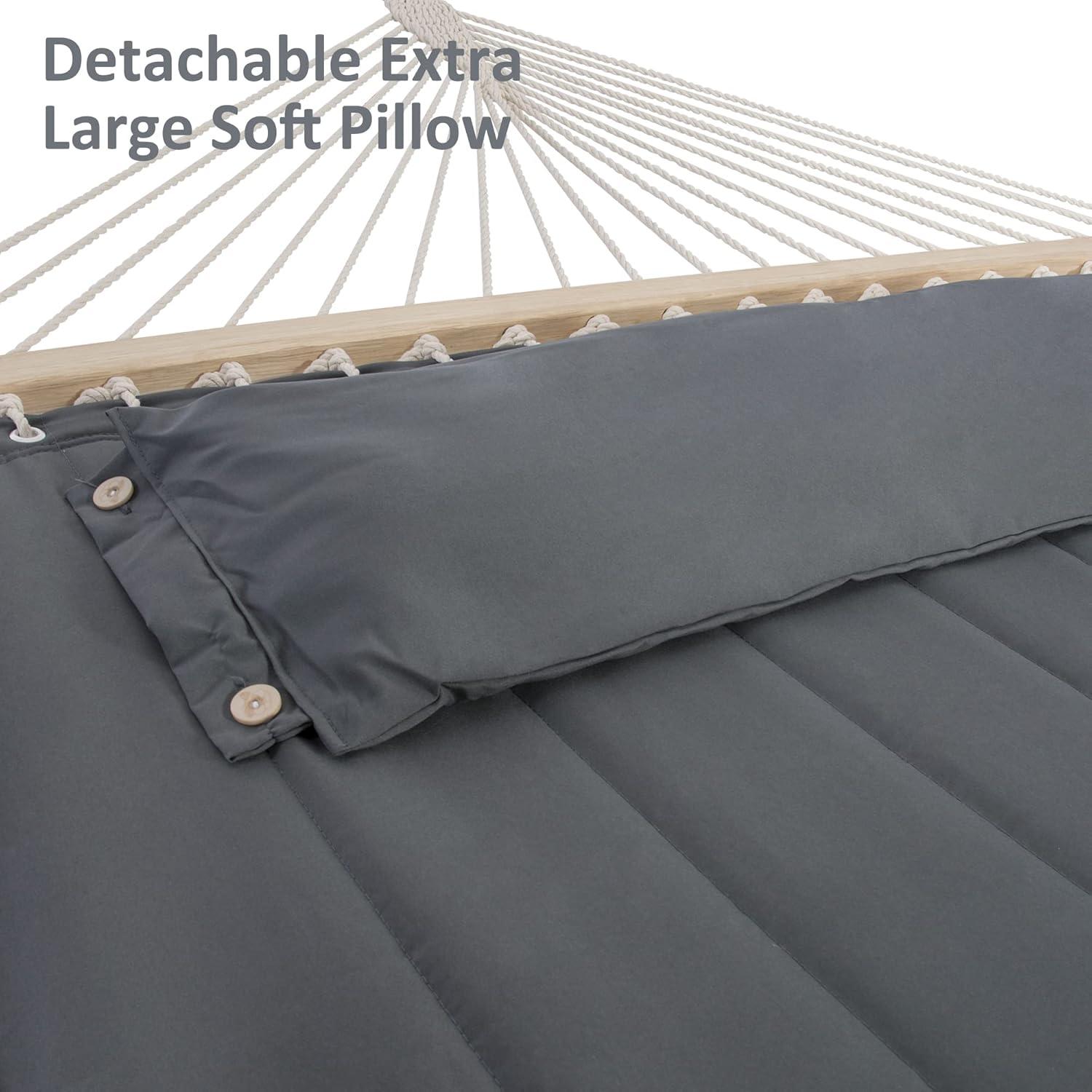 Hamaca SUNCREAT para 2 Personas con Soporte 3.66m Gris Oscuro