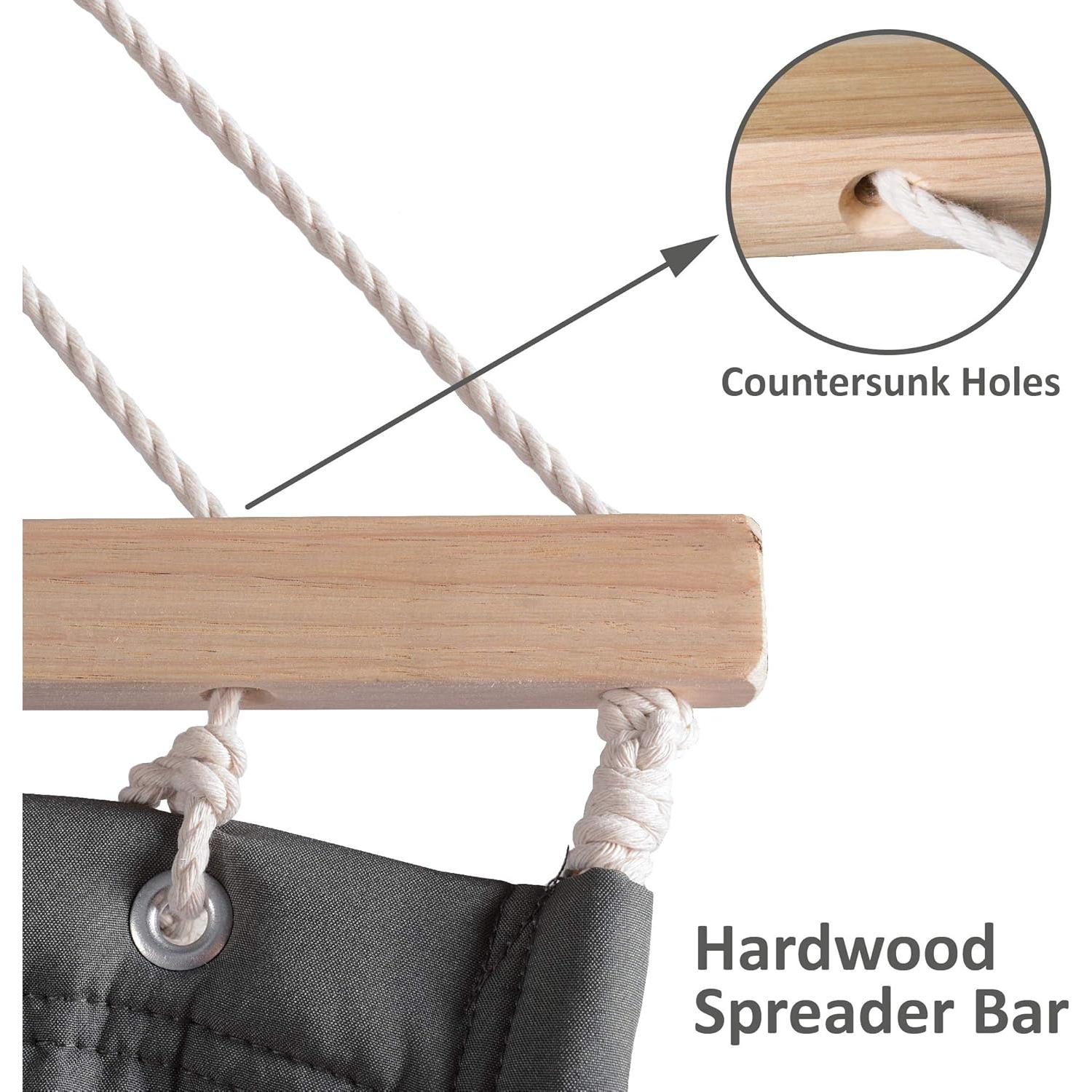 Hamaca SUNCREAT para 2 Personas con Soporte 3.66m Gris Oscuro