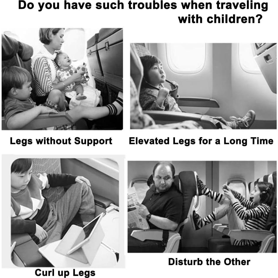 Reposapiés para Niños GEMGO - Cama de Viaje en Avión 79x44cm