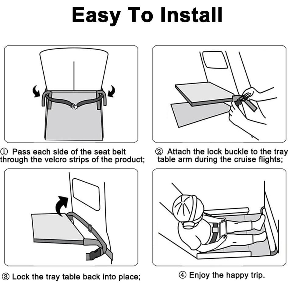Reposapiés para Niños GEMGO - Cama de Viaje en Avión 79x44cm