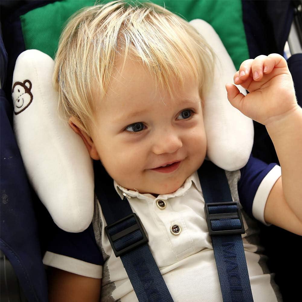 Almohada de Cabeza y Cuello Ajustable Inchant para Bebés - Blanca